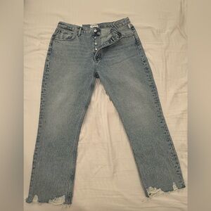 Agolde High Rise Distressed Blue Jeans